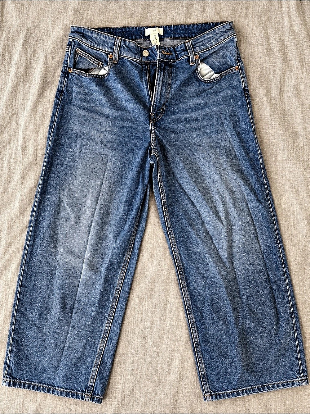 H&M Wide Leg Jeans in Blue Size US 12 Like New